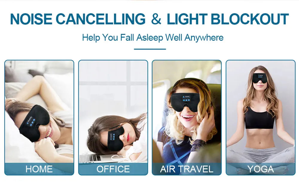 Masque de Nuit Bluetooth – Musique & Sommeil Profond