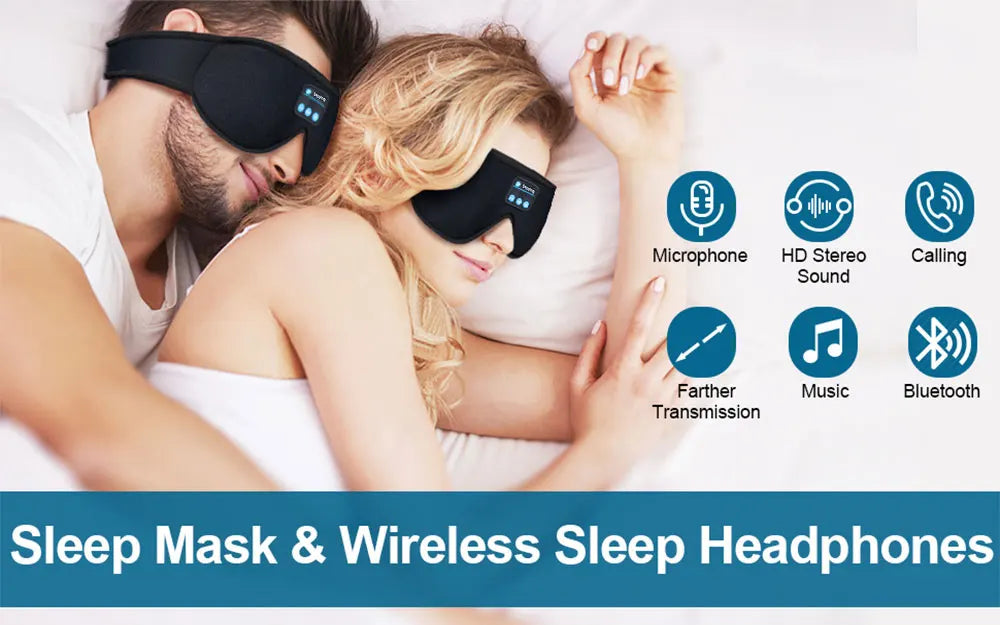 Masque de Nuit Bluetooth – Musique & Sommeil Profond